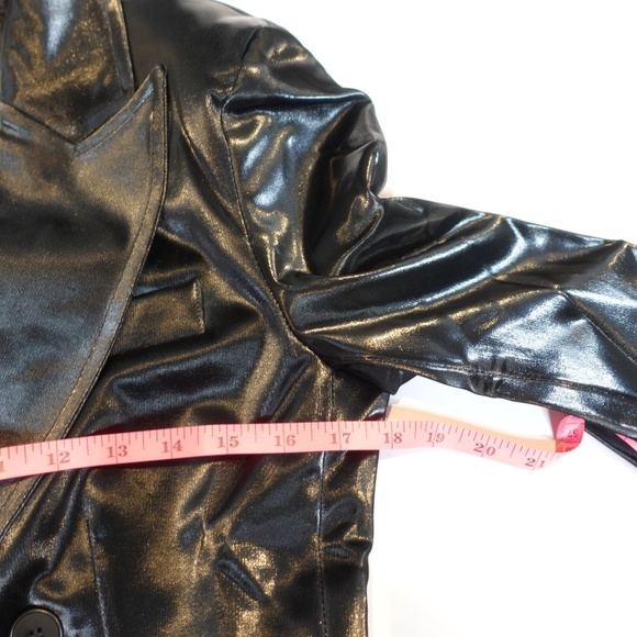 Lita By Ciara Jacket Coat Black Shiny Size M Viscose Blend $498 - Picture 12 of 13